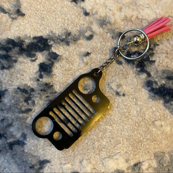 🎉🎉HP🎉🎉 Handmade Jeep Front Grill Keychain - Picture 7 of 8